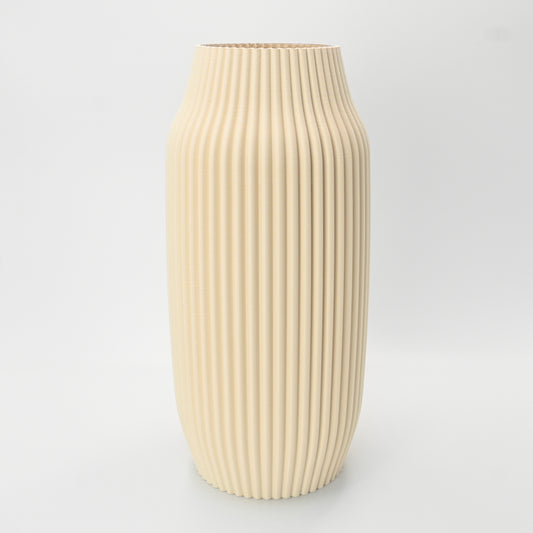 Vase beige / Dekovase / „Schubert“ / Pampasgras / Trockenblumen / Dekoration / Eukalyptus / Bouquet / Schleierkraut